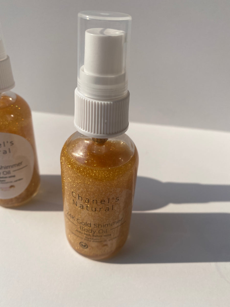 chanel glitter body oil